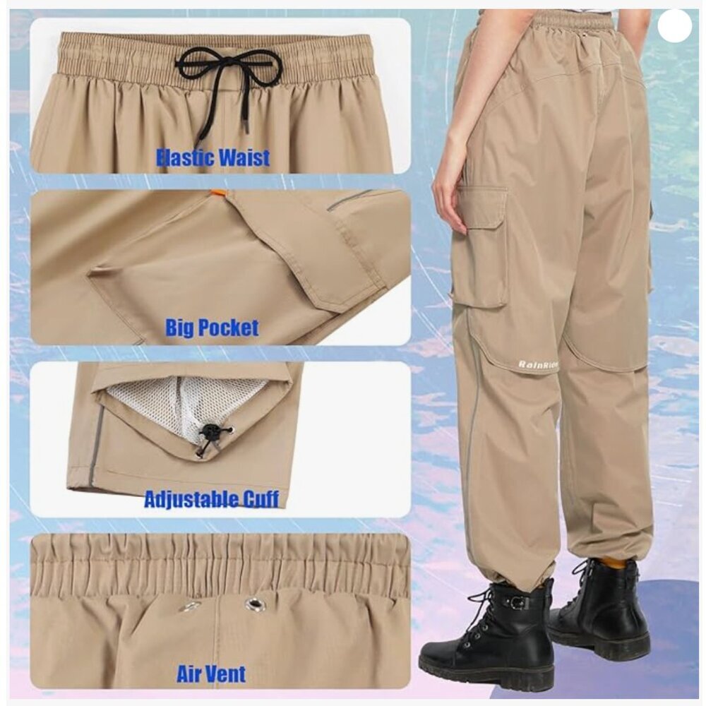 NWT Mens/Womens Rain Pants Size Large - Picture 3 of 6